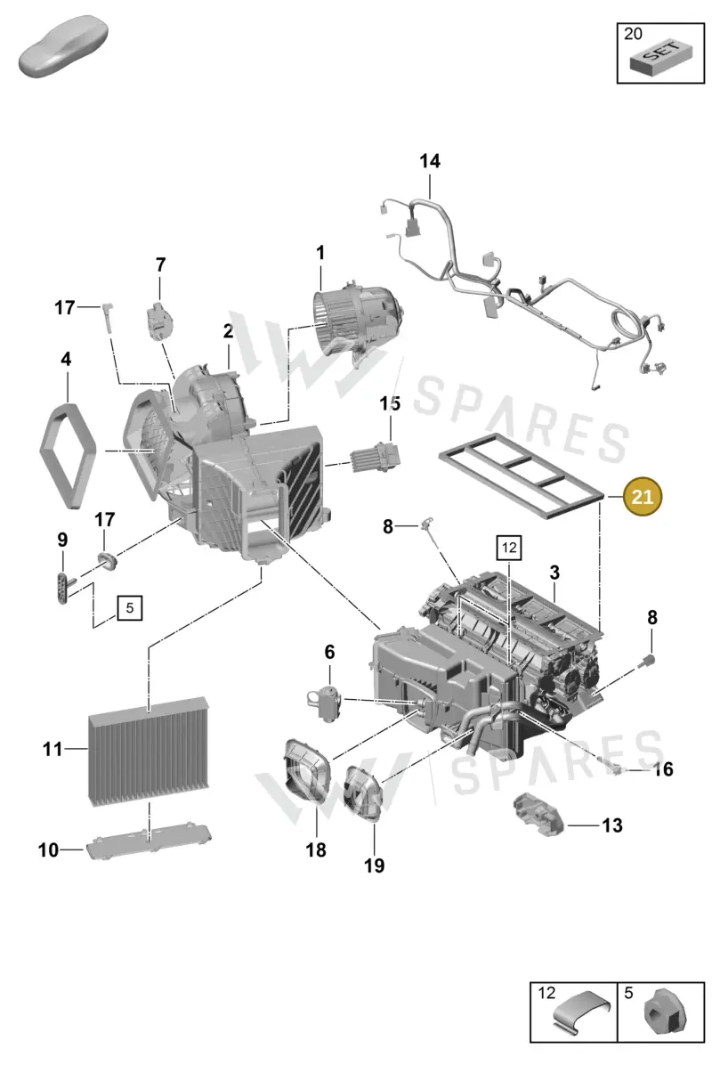 99157385100 — Porsche Boxster Spyder (2019-) diagram p55814000, position 21
