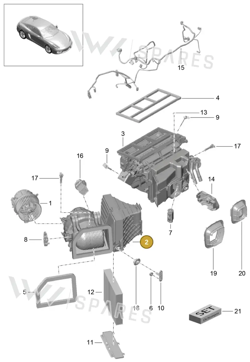99157391208 — Porsche Cayman (2013-2016) diagram p40813010, position 2
