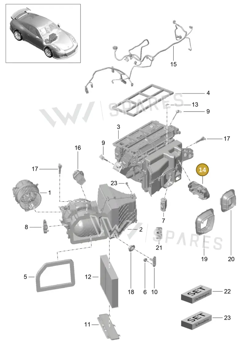 99157391300 — Porsche 911 (2013-2020) diagram p41813010, position 14