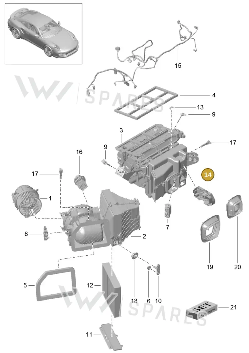 99157391300 — Porsche GT2 RS Clubsport (2013-2020) diagram p42813010, position 14