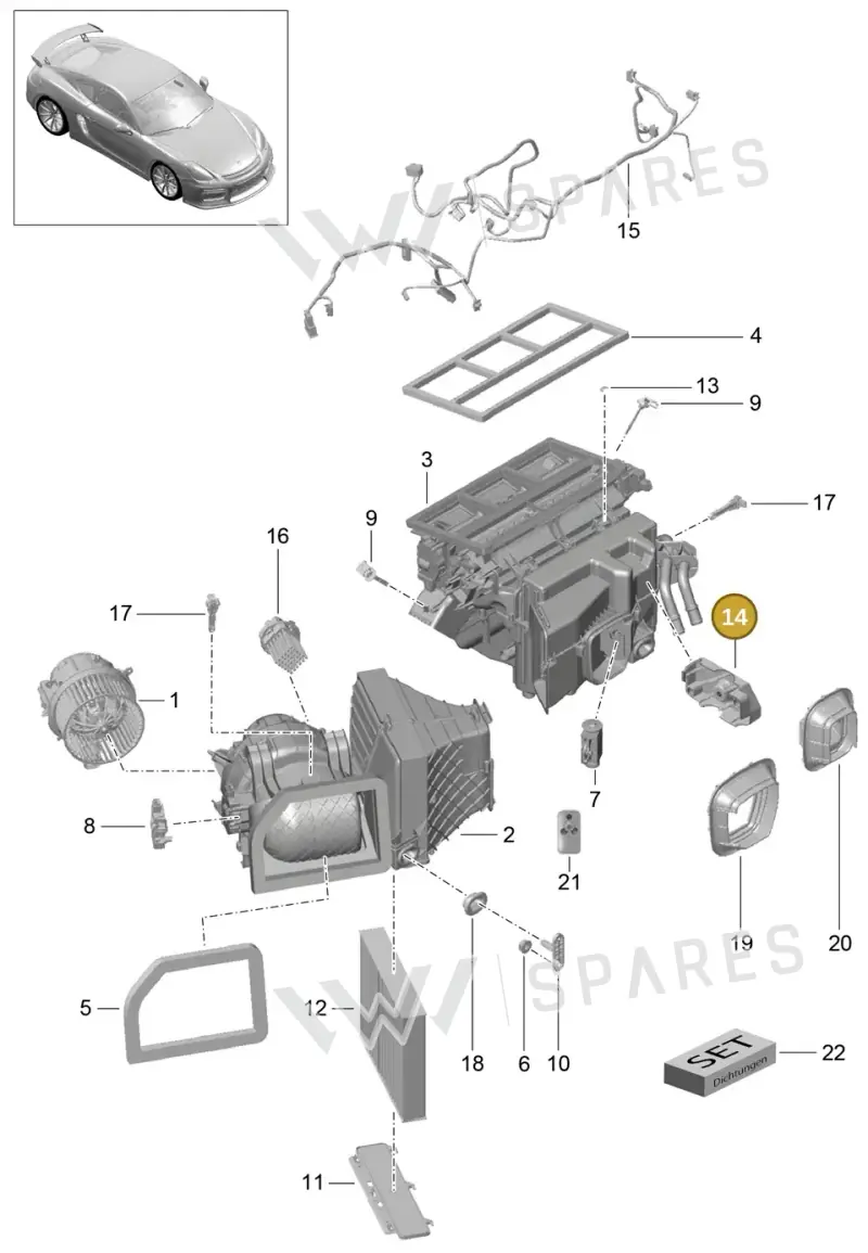 99157391300 — Porsche Cayman GT4 (2015-2016) diagram p45813010, position 14