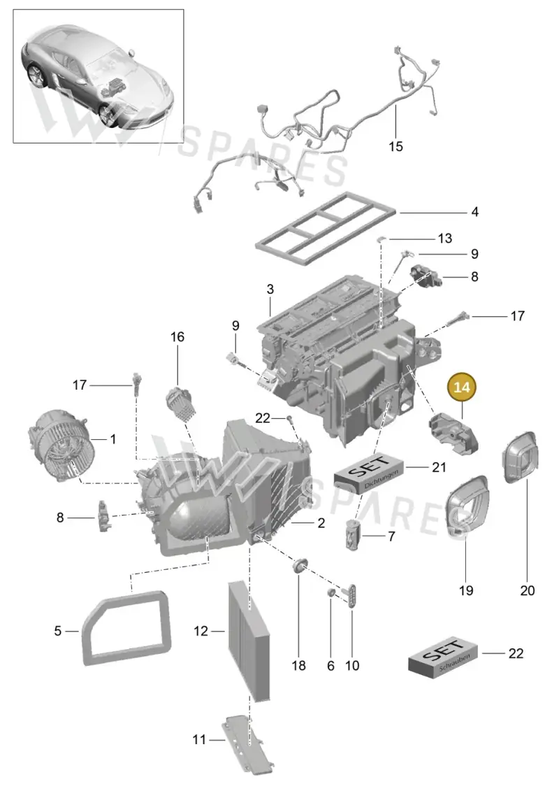 99157391300 — Porsche Cayman (2016-2019) diagram p50813010, position 14