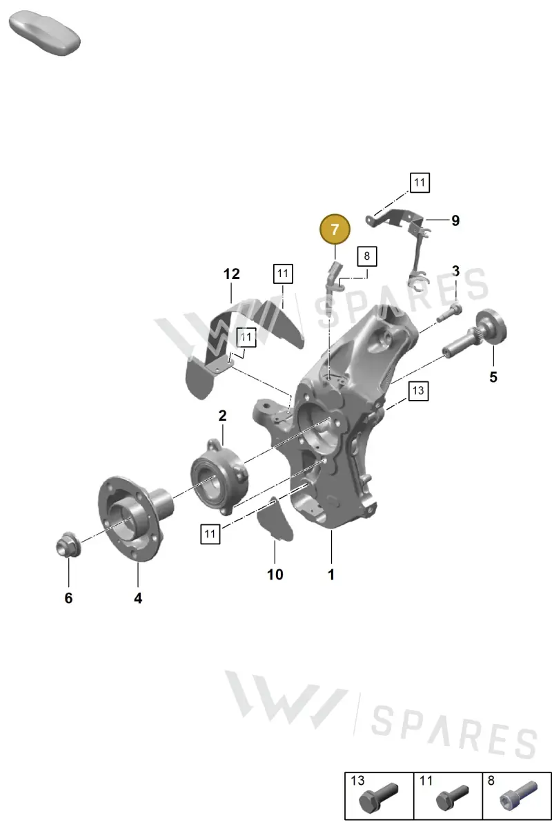 99160640701 — Porsche Boxster Spyder (2019-2020) diagram p54401050, position 7