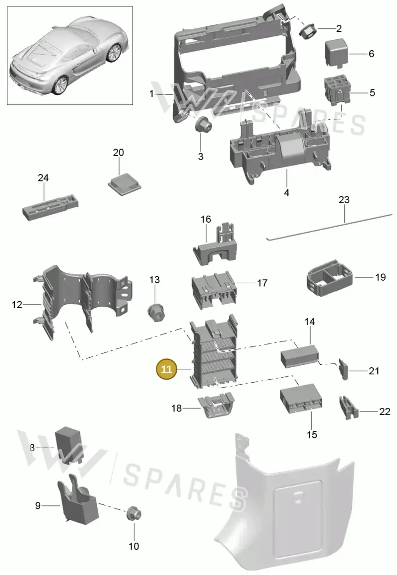 99161010100 — Porsche Cayman GT4 (2015-2016) diagram p45902000, position 11