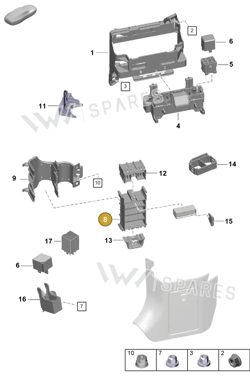 99161010100 — Porsche Boxster Spyder (2019-2020) diagram p54902000, position 8