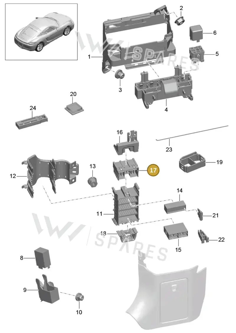 99161010200 — Porsche Cayman (2013-2016) diagram p40902000, position 17