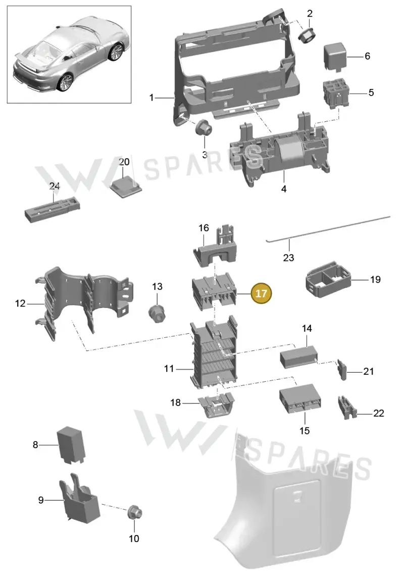 99161010200 — Porsche 911 (2013-2020) diagram p41902000, position 17