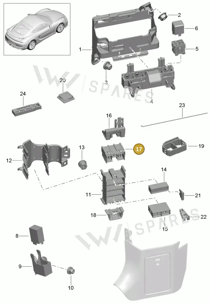 99161010200 — Porsche Cayman GT4 (2015-2016) diagram p45902000, position 17