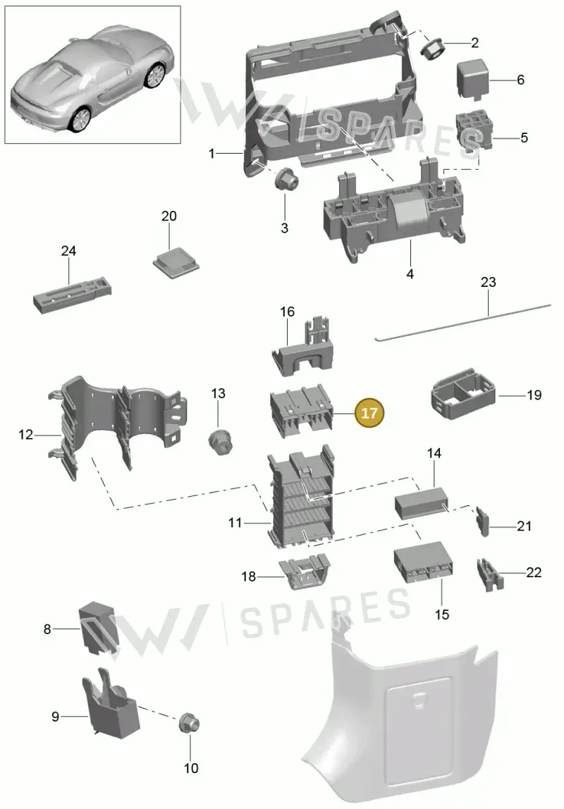 99161010200 — Porsche Boxster Spyder (2015-2016) diagram p46902000, position 17