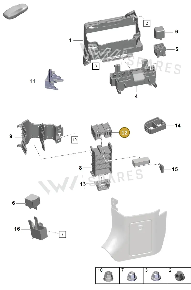 99161010200 — Porsche Cayman (2019-2022) diagram p55902000, position 12