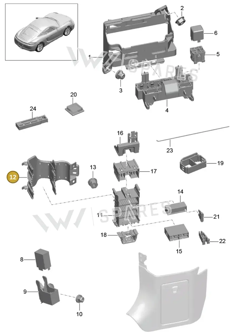 99161010300 — Porsche Cayman (2013-2016) diagram p40902000, position 12
