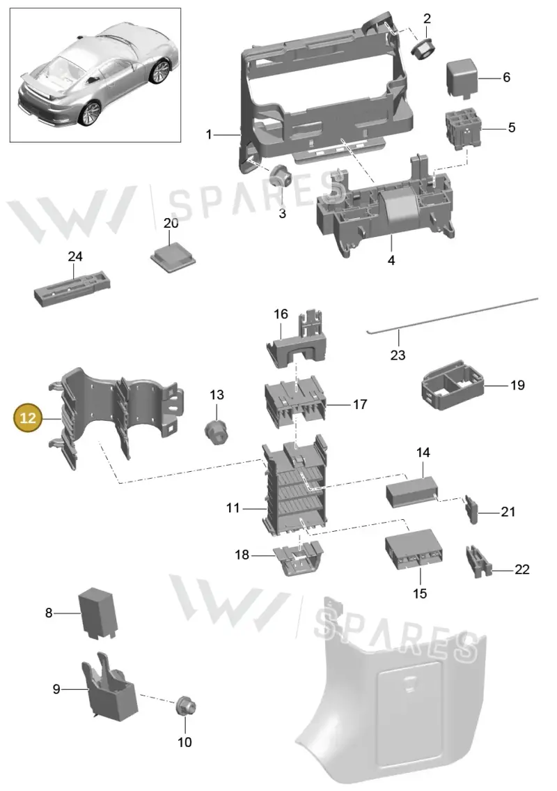 99161010300 — Porsche 911 (2013-2020) diagram p41902000, position 12