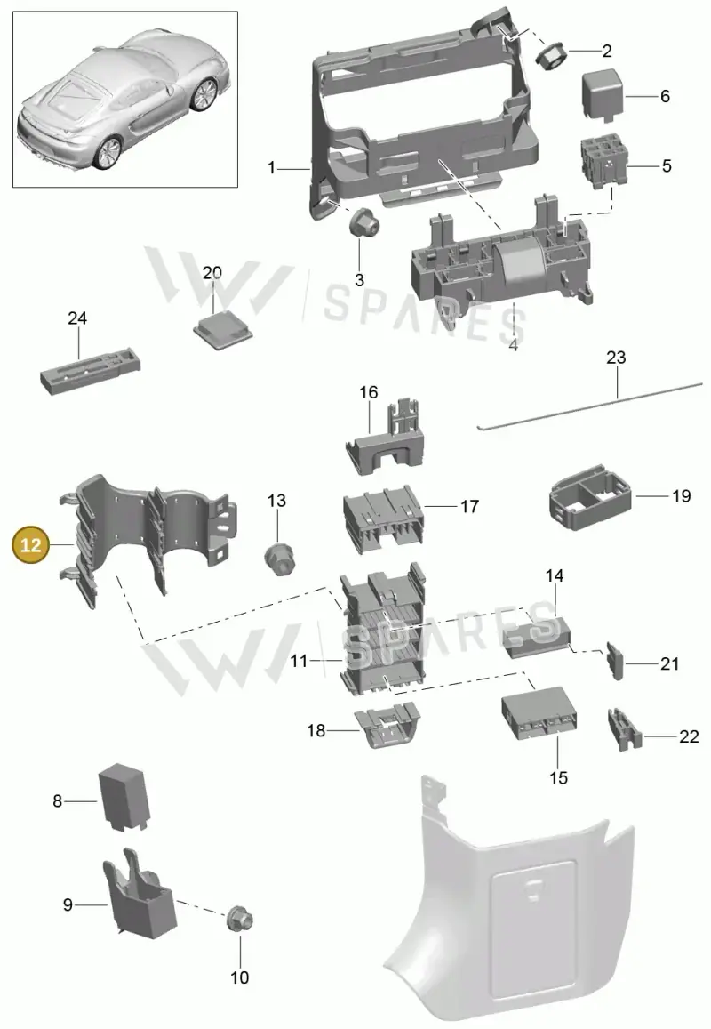 99161010300 — Porsche Cayman GT4 (2015-2016) diagram p45902000, position 12