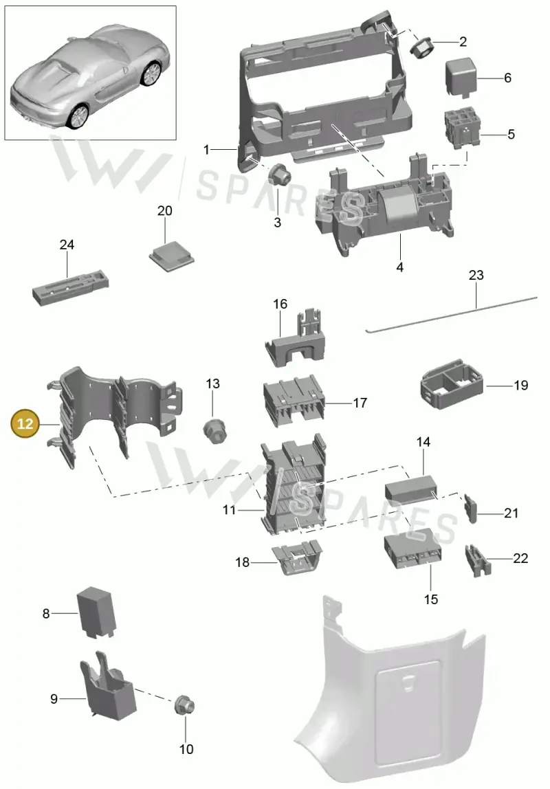 99161010300 — Porsche Boxster Spyder (2015-2016) diagram p46902000, position 12