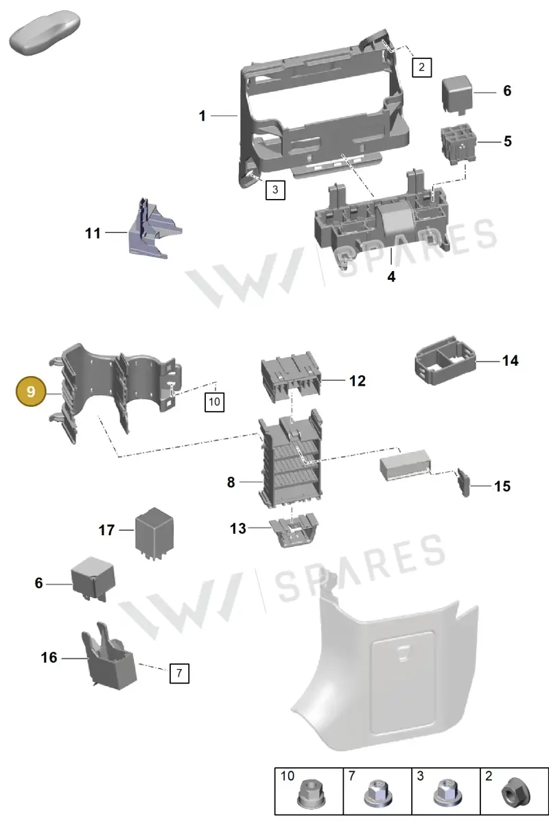 99161010300 — Porsche Boxster Spyder (2019-2020) diagram p54902000, position 9