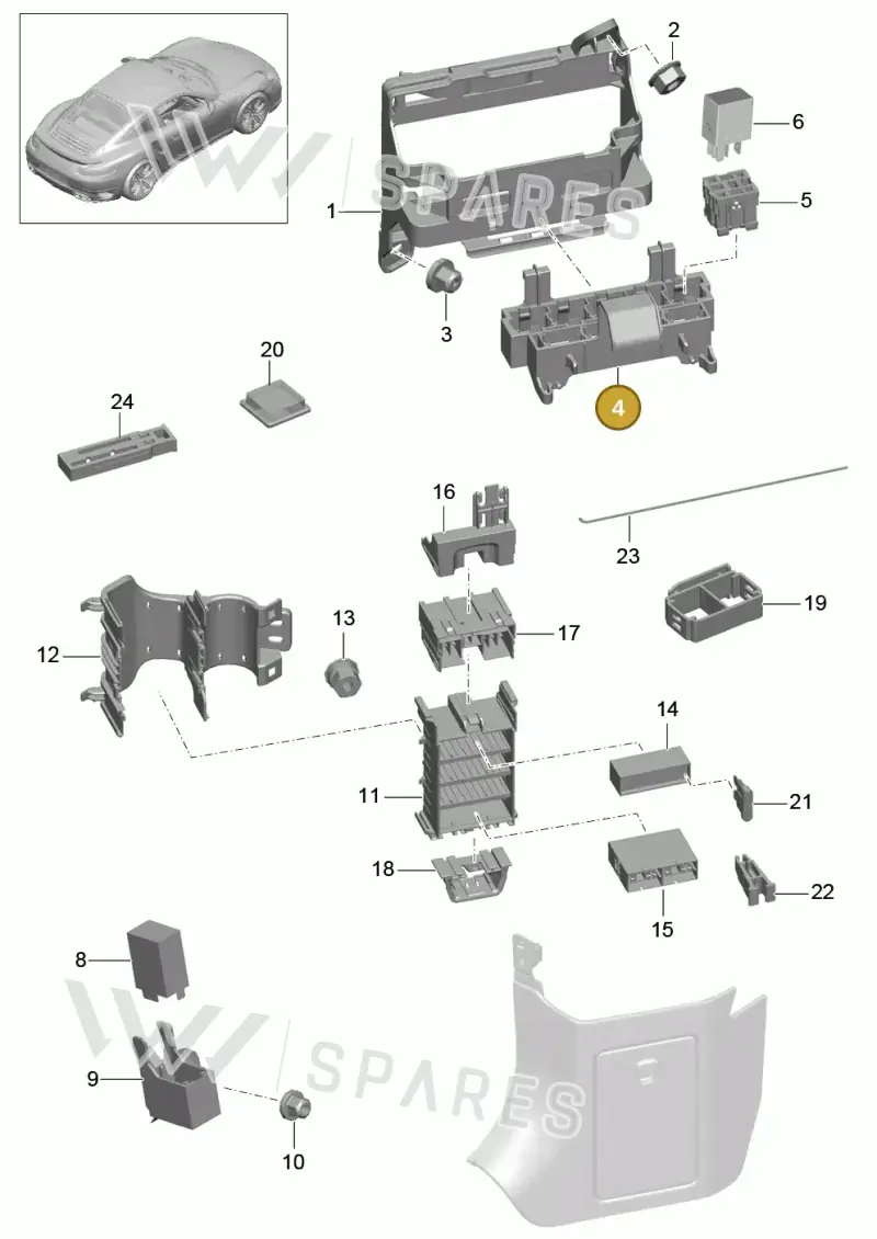 99161010500 — Porsche GT2 RS Clubsport (2013-2020) diagram p42902000, position 4