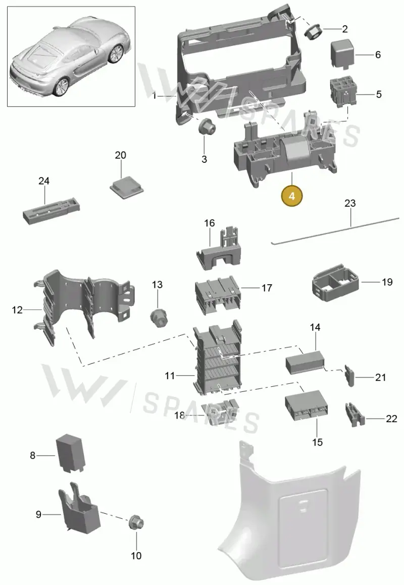 99161010500 — Porsche Cayman GT4 (2015-2016) diagram p45902000, position 4