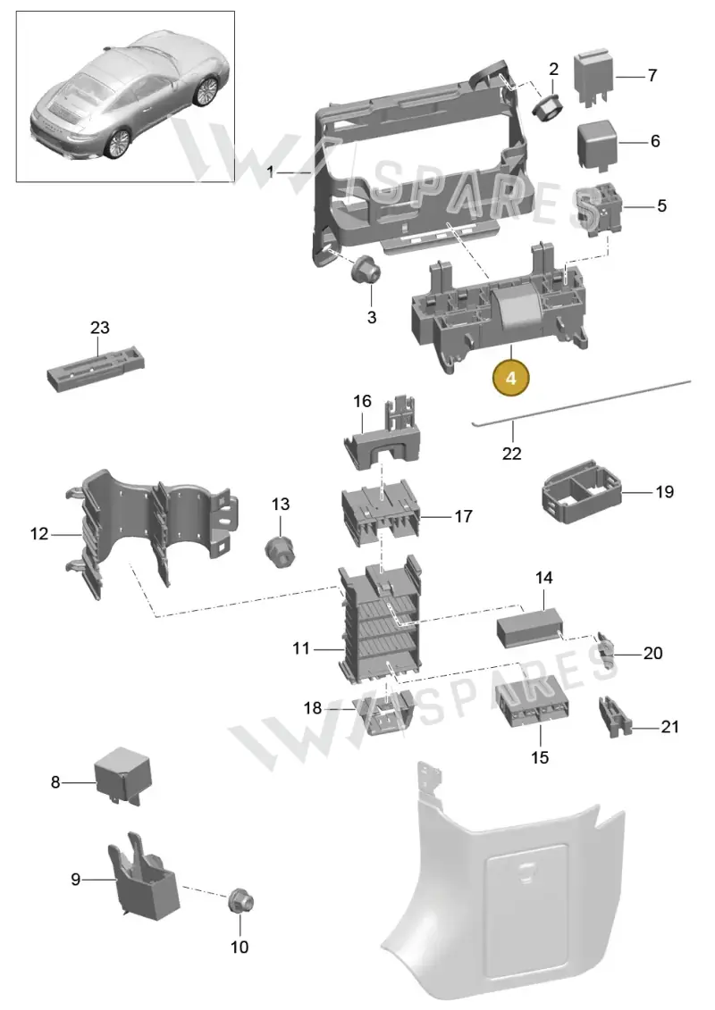99161010500 — Porsche 991 II Carrera 4 (2016-2019) diagram p47902000, position 4