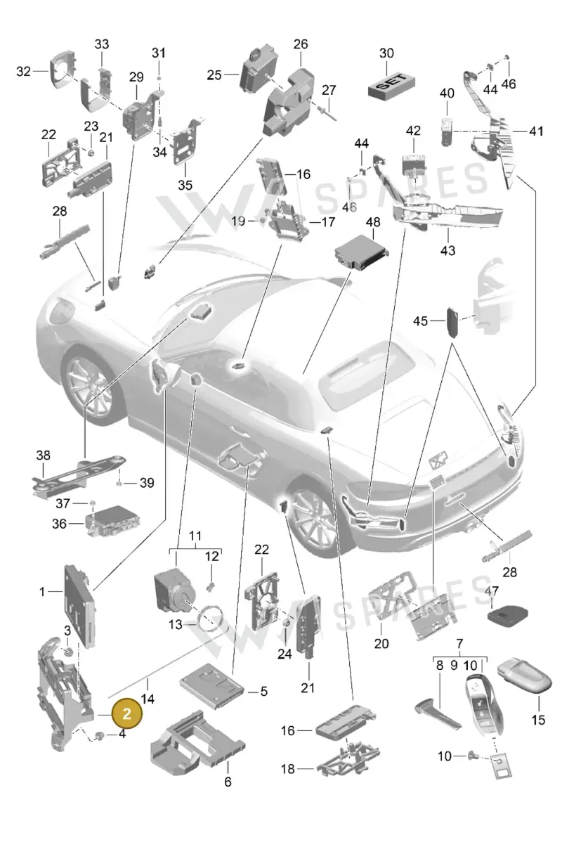99161011100 — Porsche Boxster (2016-2019) diagram p48901004, position 2