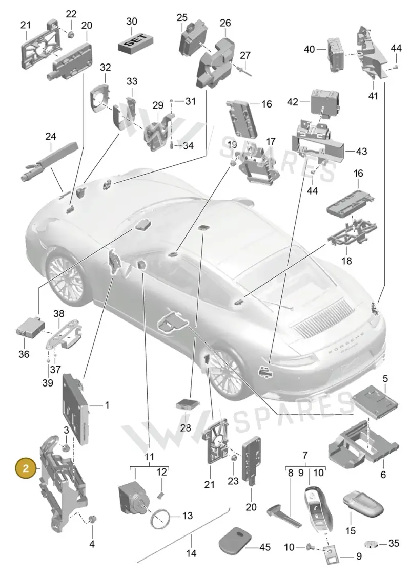 99161011300 — Porsche 911 (2016-2019) diagram p47901004, position 2