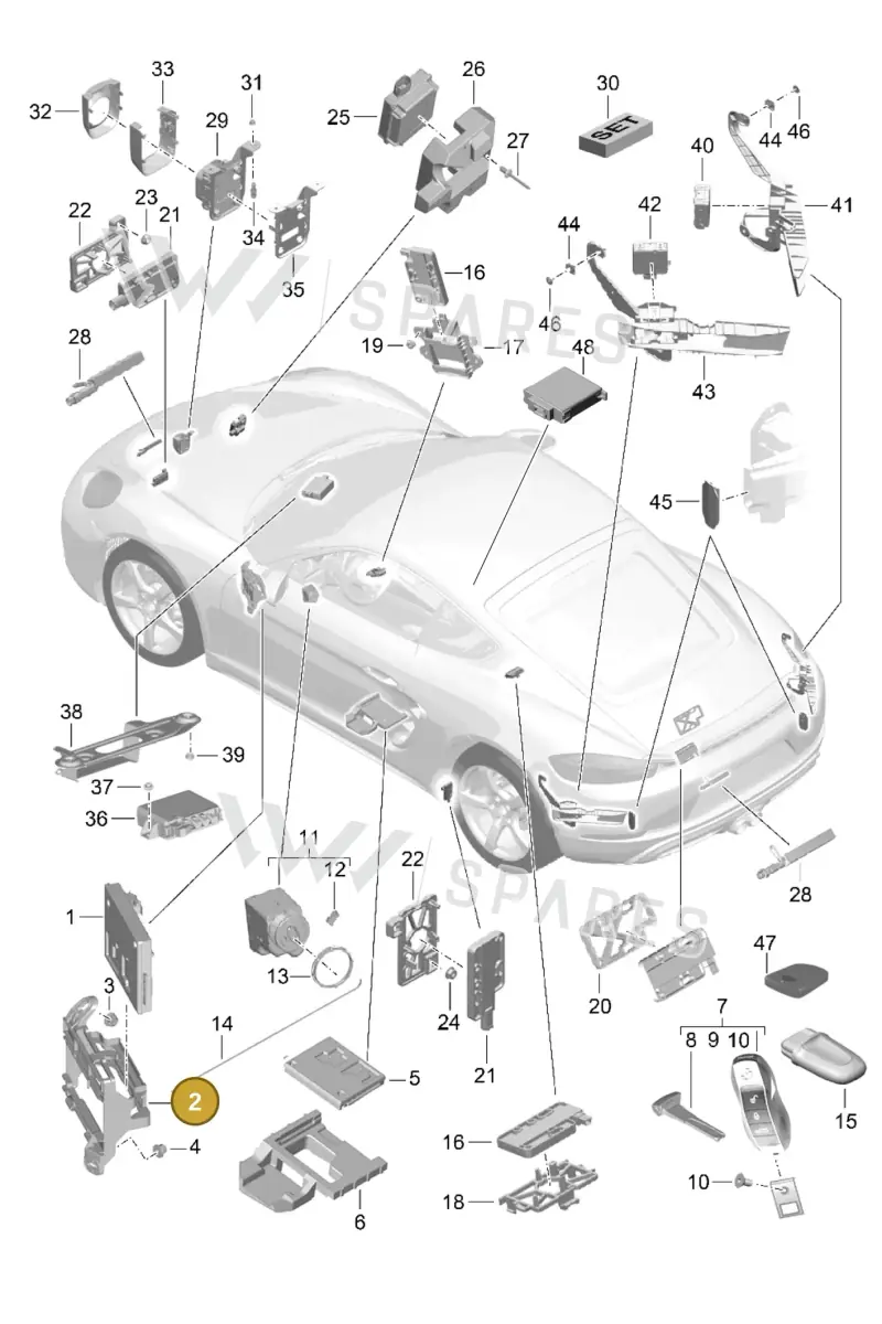 99161011300 — Porsche Cayman (2016-2019) diagram p50901004, position 2