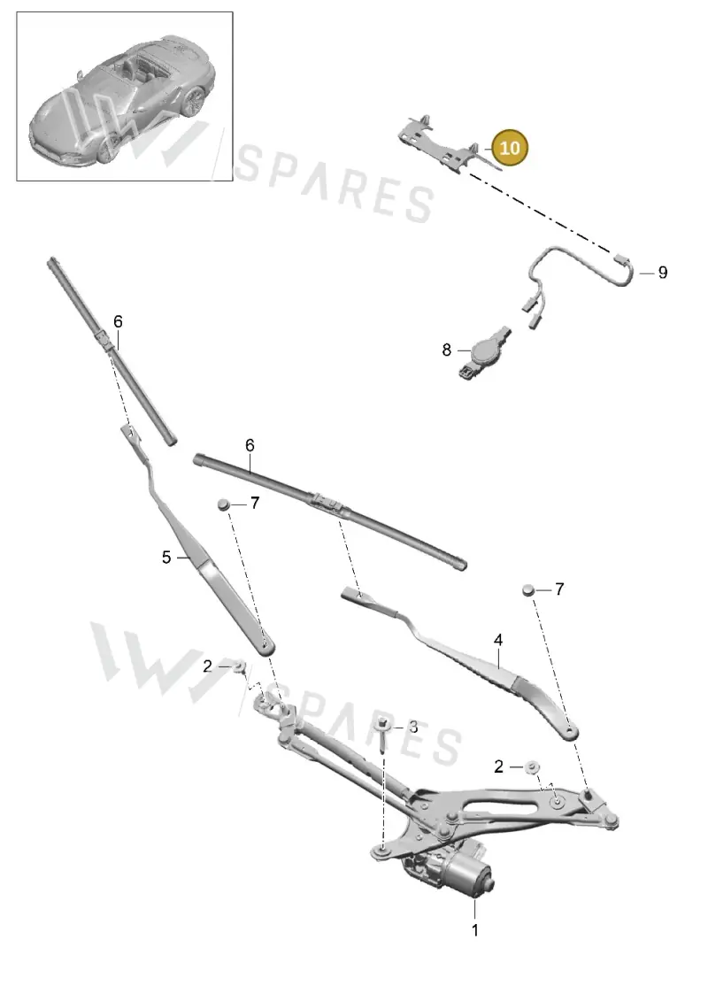 99161011900 — Porsche GT2 RS Clubsport (2013-2020) diagram p42904000, position 10