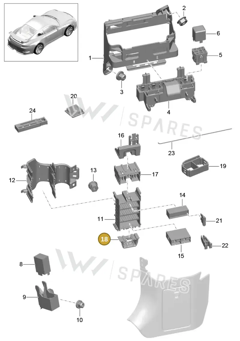 99161012000 — Porsche 911 (2013-2020) diagram p41902000, position 18