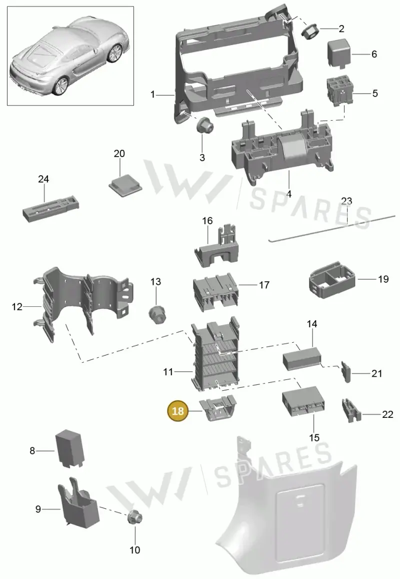 99161012000 — Porsche Cayman GT4 (2015-2016) diagram p45902000, position 18