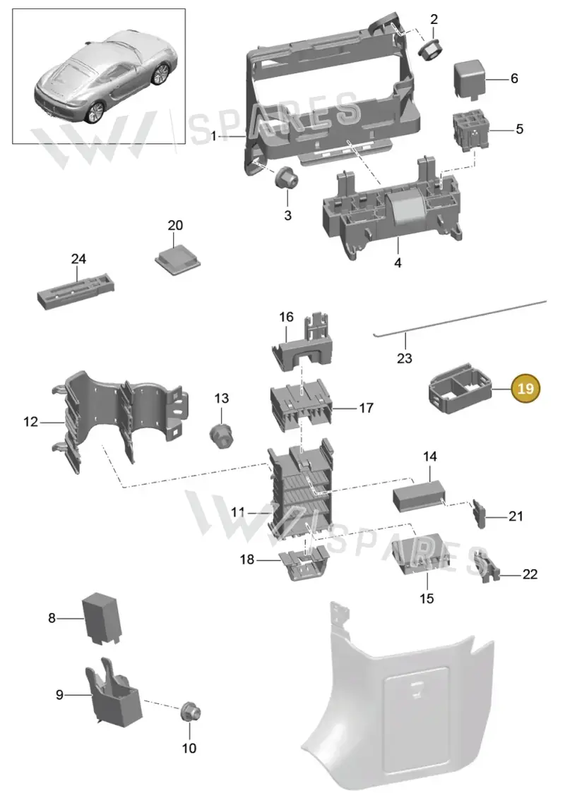 99161012700 — Porsche Cayman (2013-2016) diagram p40902000, position 19