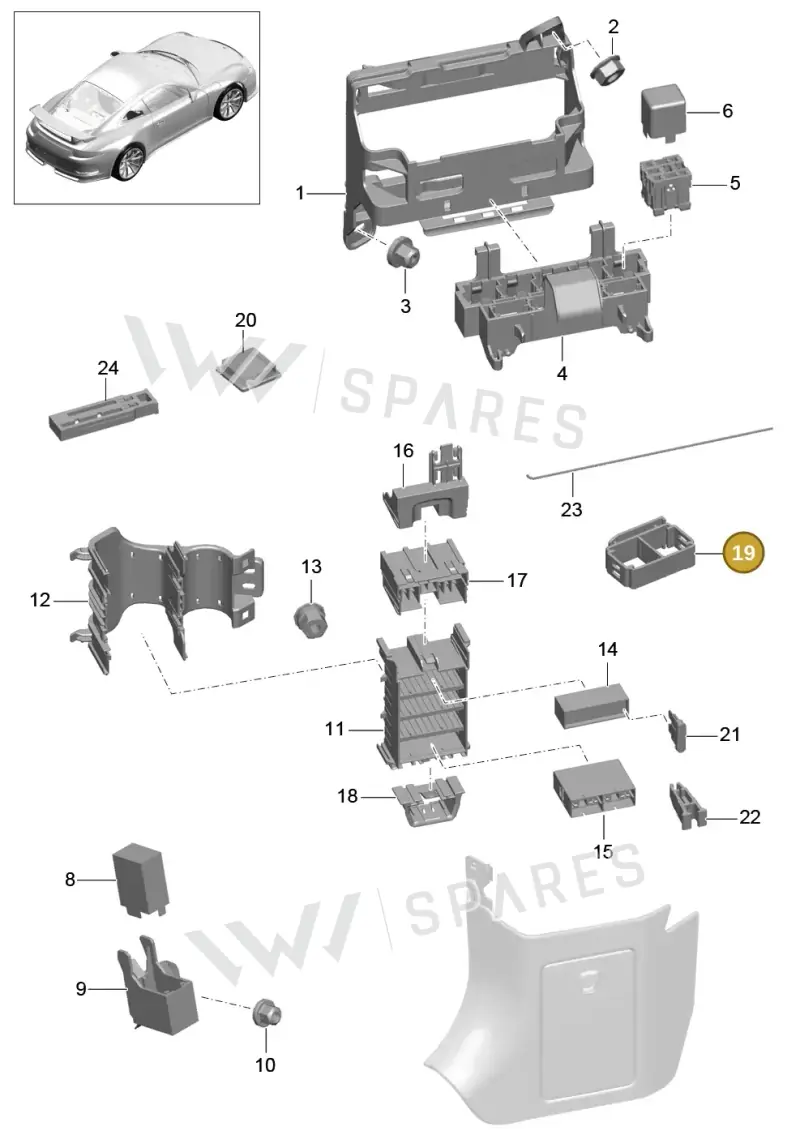 99161012700 — Porsche 911 (2013-2020) diagram p41902000, position 19