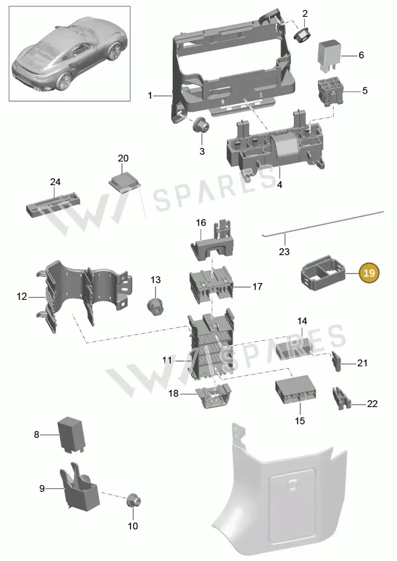 99161012700 — Porsche GT2 RS Clubsport (2013-2020) diagram p42902000, position 19