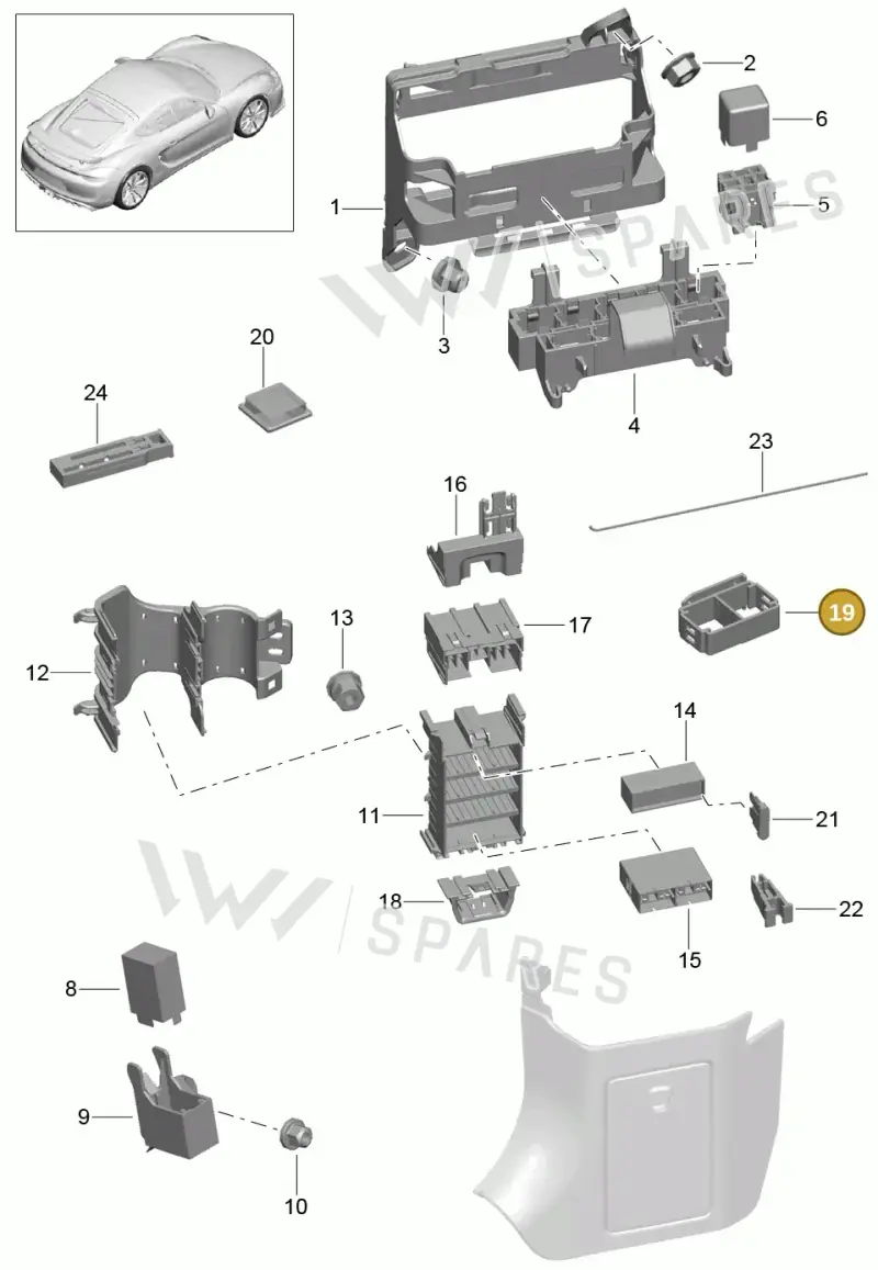 99161012700 — Porsche Cayman GT4 (2015-2016) diagram p45902000, position 19