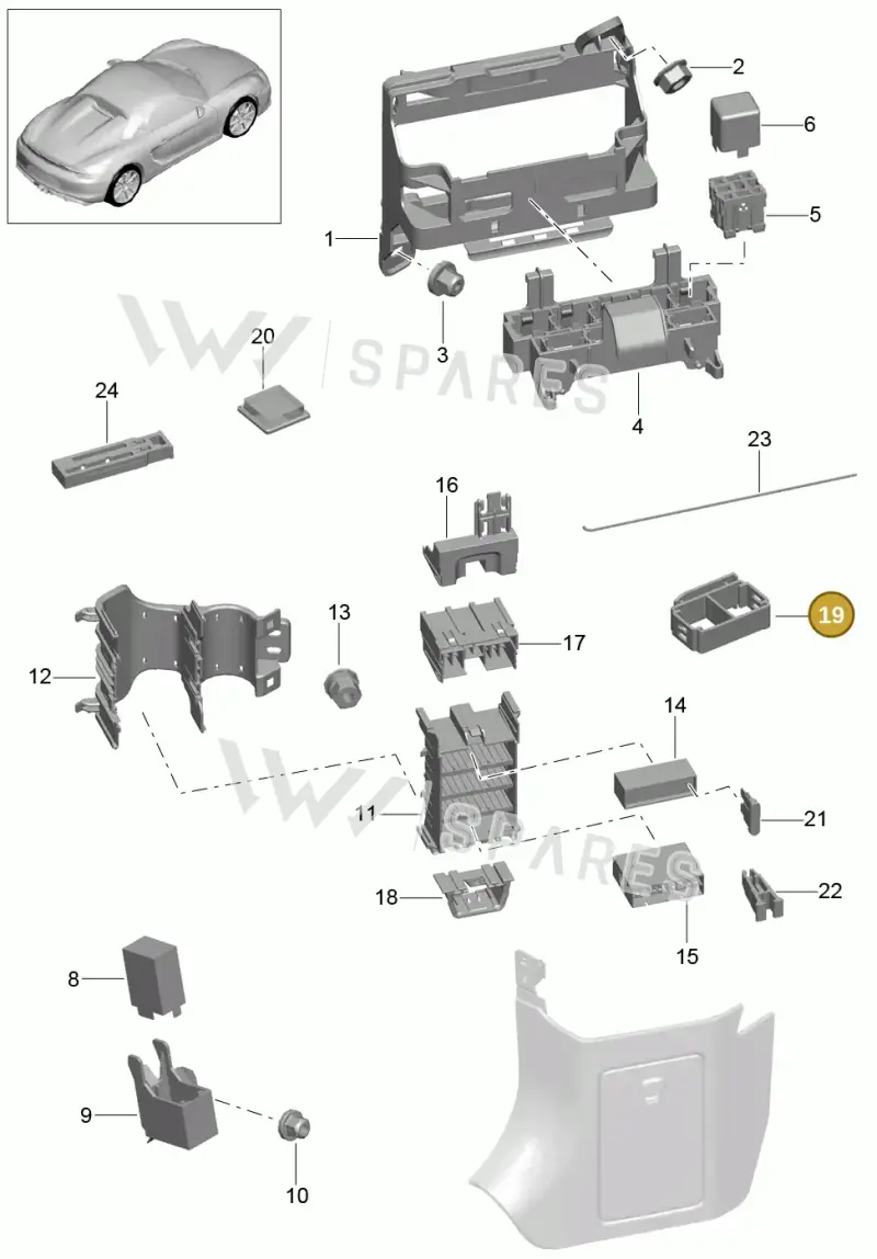 99161012700 — Porsche Boxster Spyder (2015-2016) diagram p46902000, position 19