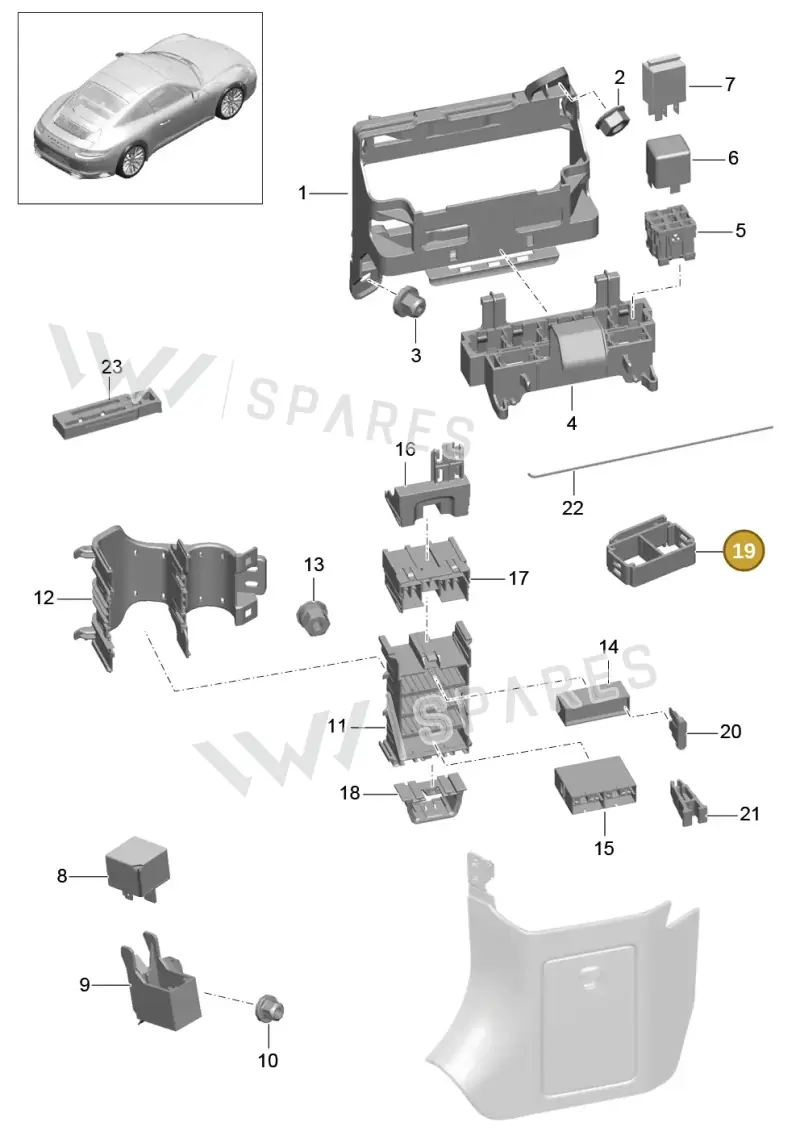 99161012700 — Porsche 911 (2016-2019) diagram p47902000, position 19