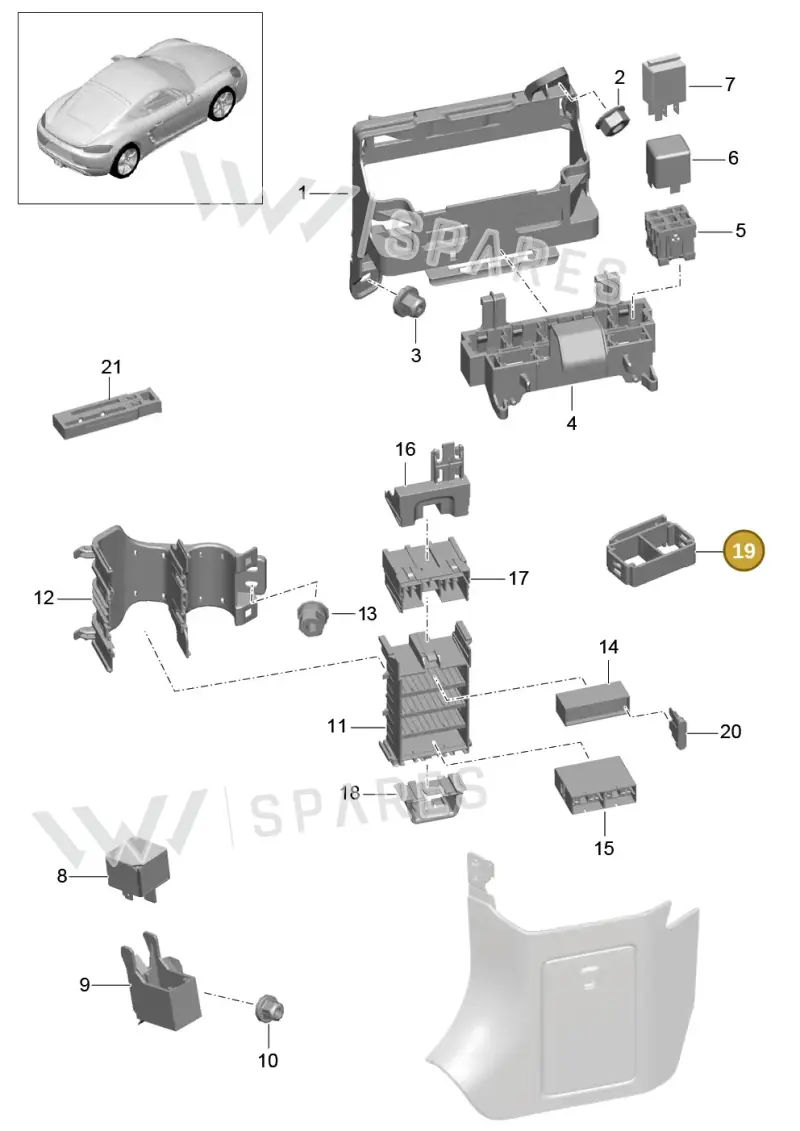 99161012700 — Porsche Cayman (2016-2019) diagram p50902000, position 19