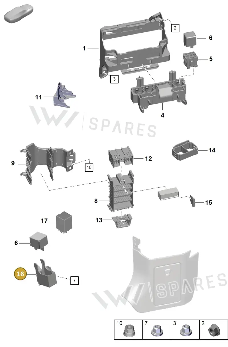 99161015100 — Porsche Boxster Spyder (2019-) diagram p54902000, position 16
