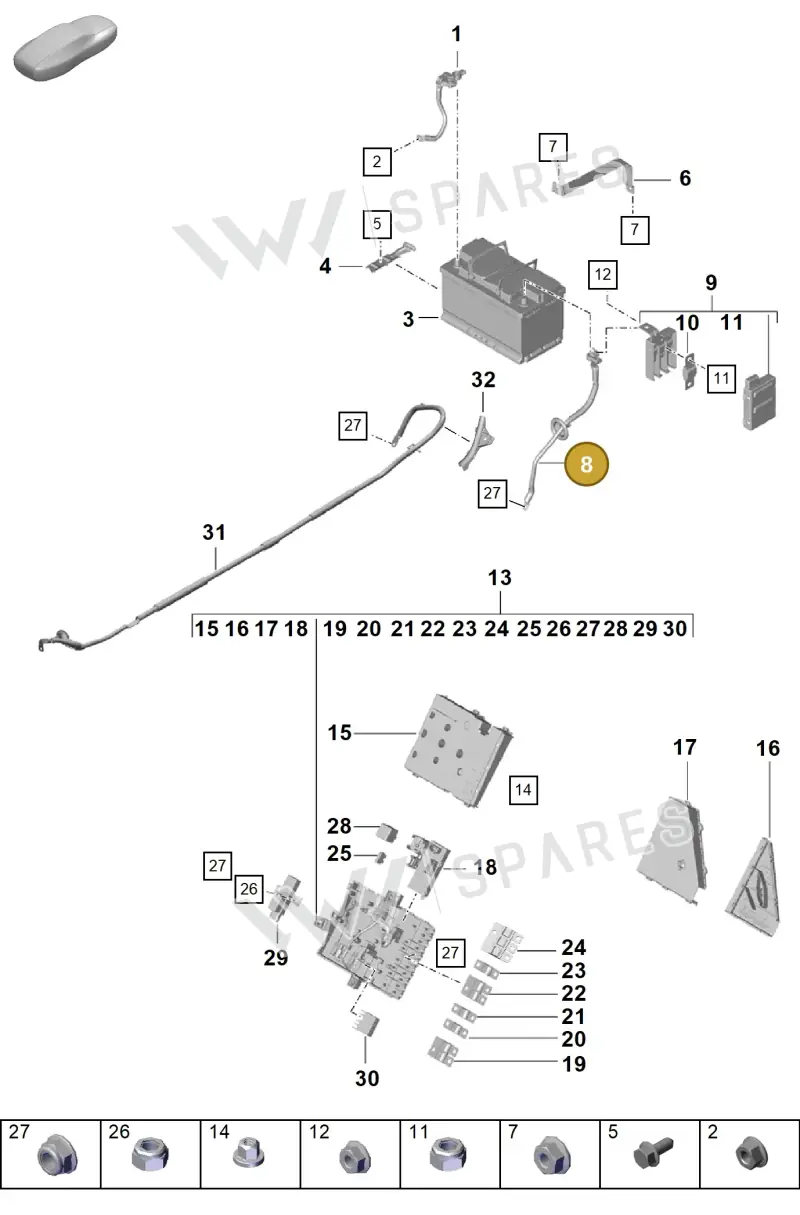 99161101302 — Porsche Boxster Spyder (2019-) diagram p55902060, position 8