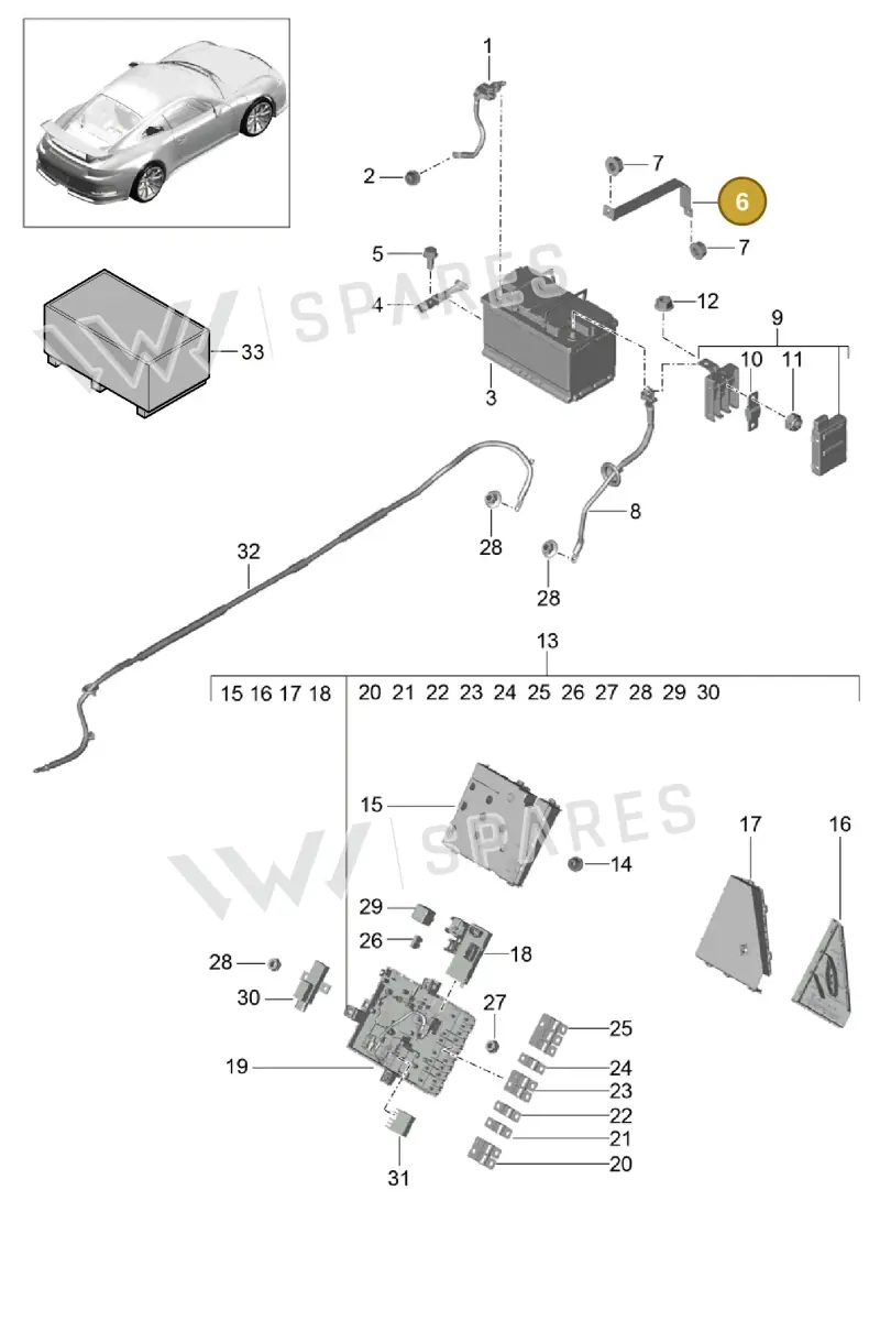 99161121200 — Porsche 991 R (2013-2020) diagram p41902006, position 6