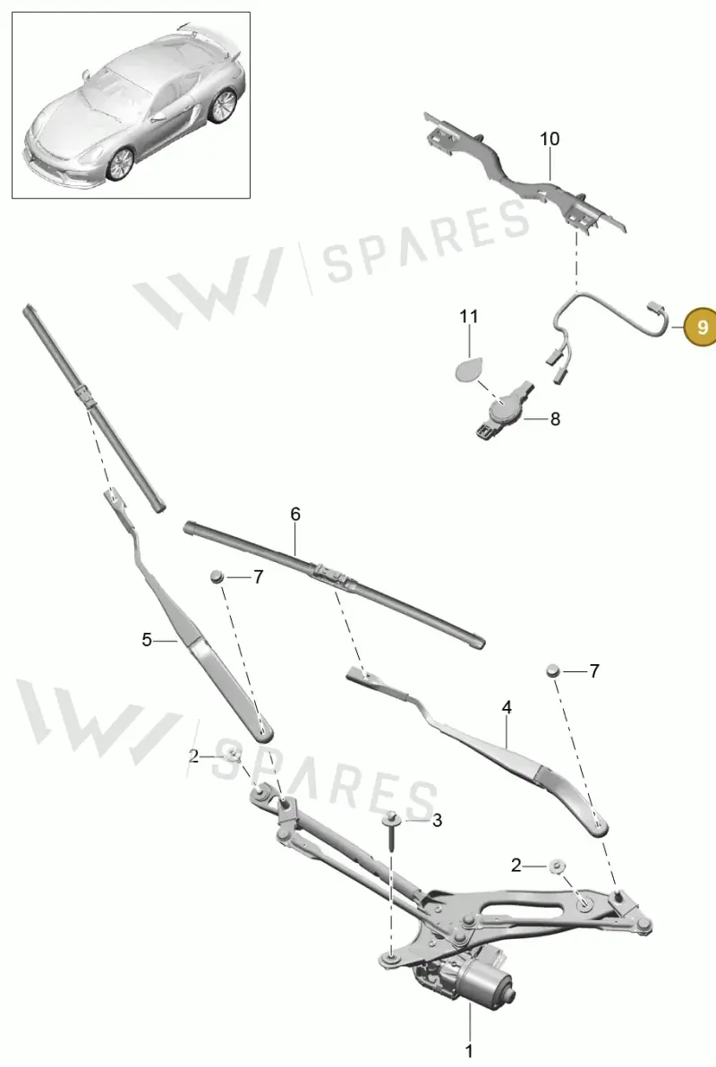 99161269100 — Porsche Cayman GT4 (2015-2016) diagram p45904000, position 9