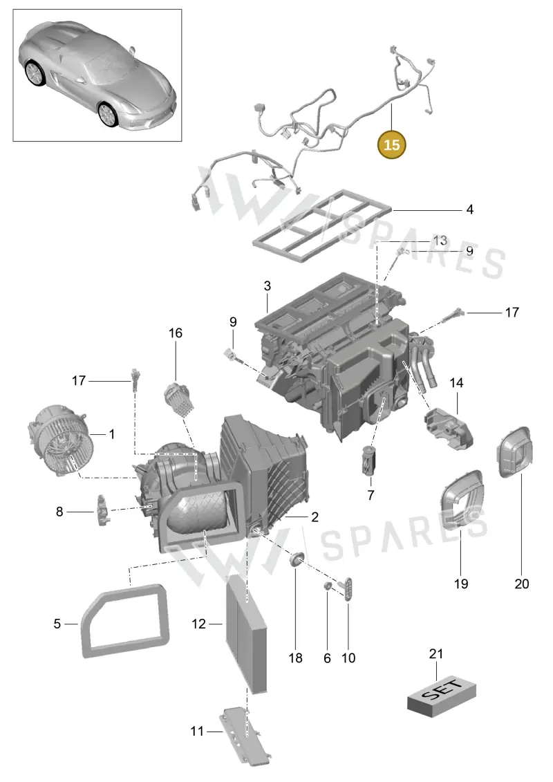 99161272400 — Porsche Boxster Spyder (2015-2016) diagram p46813010, position 15