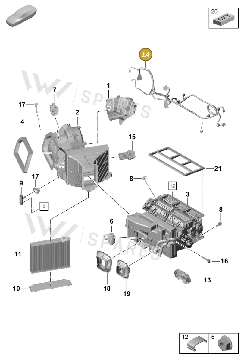99161272400 — Porsche Boxster Spyder (2019-2020) diagram p55814000, position 14