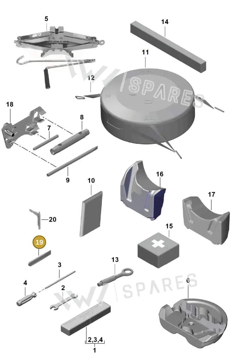 99161329900 — Porsche Boxster Spyder (2019-2020) diagram p54001000, position 19