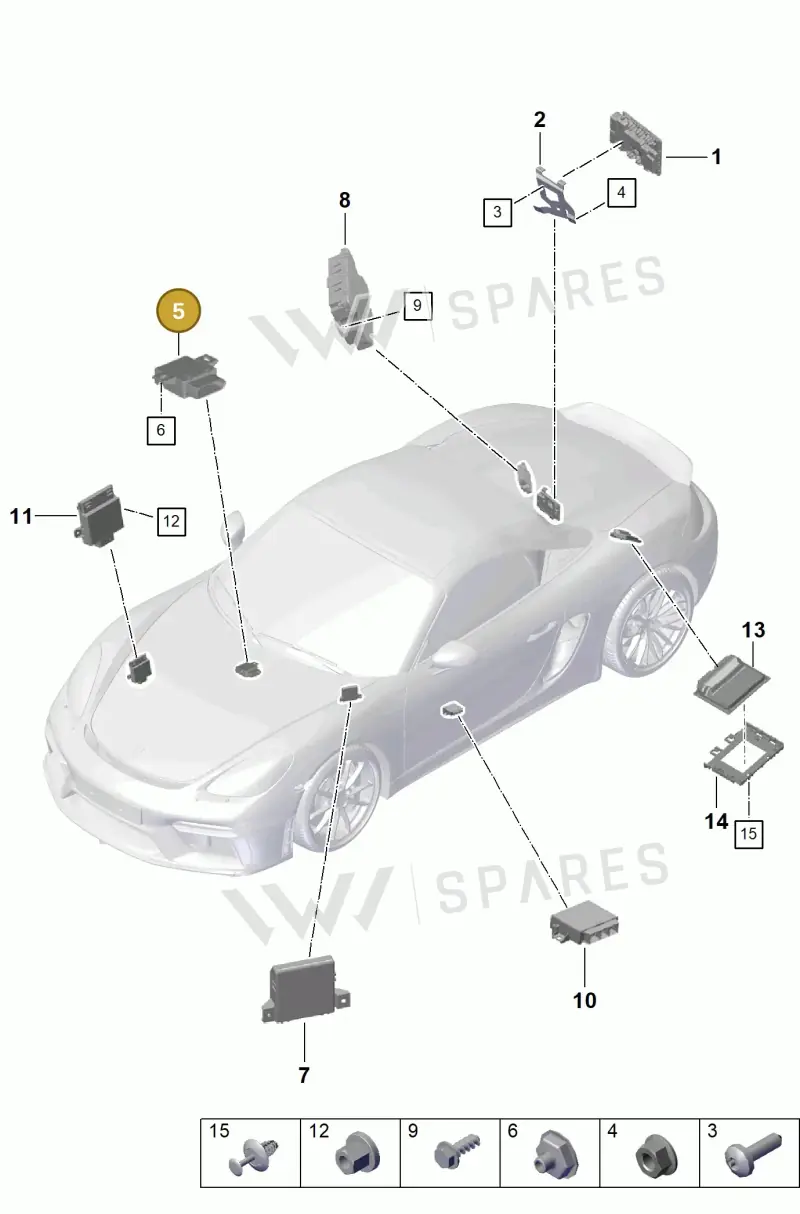99161802304 — Porsche Boxster Spyder (2019-2020) diagram p54901030, position 5