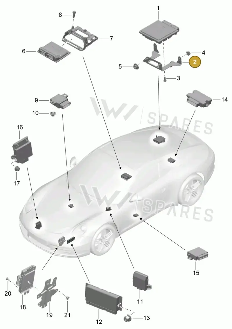 99161814101 — Porsche 991 Carrera 4 (2011-2016) diagram p38901003, position 2
