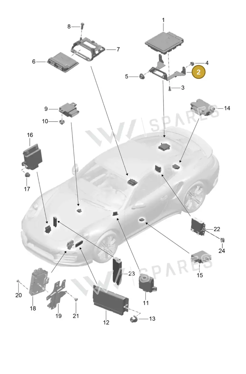99161814101 — Porsche 911 (2013-2020) diagram p42901003, position 2