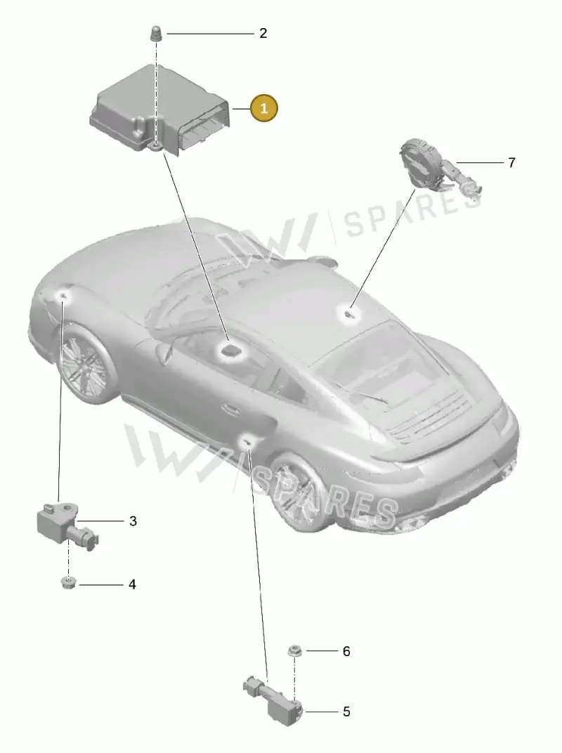 99161820111 — Porsche GT2 RS Clubsport (2013-2020) diagram p42901005, position 1