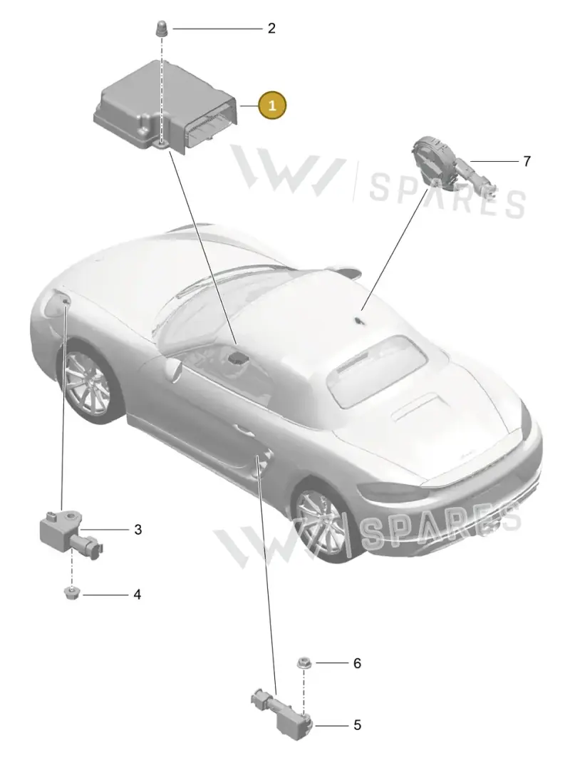 99161820111 — Porsche Boxster (2016-2019) diagram p48901005, position 1