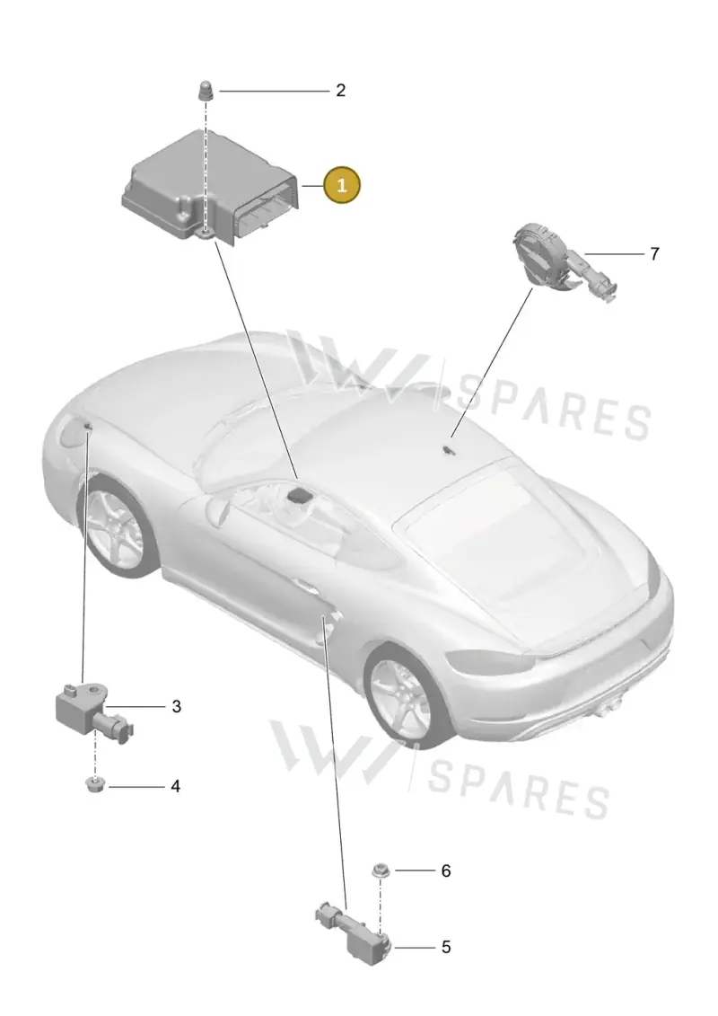 99161820111 — Porsche Cayman (2016-2019) diagram p50901005, position 1