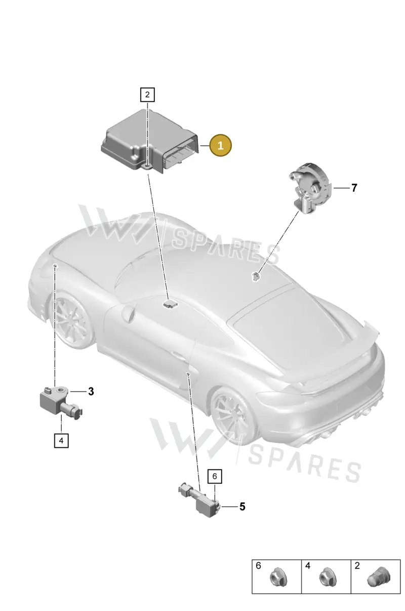 99161820111 — Porsche Cayman (2019-2022) diagram p55901050, position 1