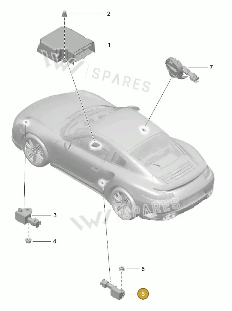 99161822101 — Porsche GT2 RS Clubsport (2013-2020) diagram p42901005, position 5